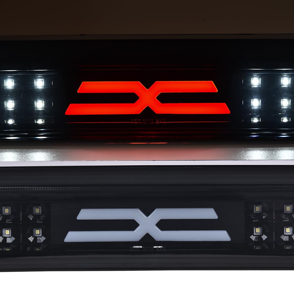 G-PLUS LED Third Brake Light Compatible with Toyota Tundra 2007-2018, 3rd High Mount Cargo Light, Type X, Smoky Lens Black Housing, 81570-0C050