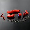 G-PLUS Silicone Turbo Induction Tube Pipe Hose Kit Clamps Compatible With 1996-2005 VW Golf IV MK4 BORA 1.8T Compatible With JETTA 5pcs Red
