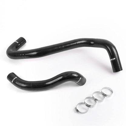 G-PLUS Silicone Coolant Hose Kit Clamps Upper & Lower Compatible With 2001-2004 Ford F250 F350 F450 F550 Super Duty,2PCS Black
