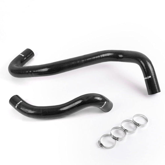 G-PLUS Silicone Coolant Hose Kit Clamps Upper & Lower Compatible With 2001-2004 Ford F250 F350 F450 F550 Super Duty,2PCS Black