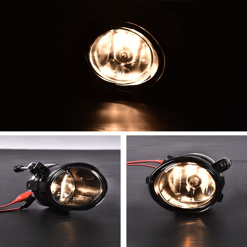 G-PLUS Fog Lights Compatible With 2001-2005 BMW 3 Series E46 2000-2003 M3/M5 (330 Series With ZHP & M-Tech Front Aero Package Only) BM2592122 / BM2593122 Fog Light Replacement