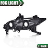 G-PLUS Fog Lights Assembly Compatible With 2016-2018 Nissan Maxima 4-Door Sedan S SL SR SV Front Bumper Halogen Fog Lights w/o Bulb Clear Lens Black Housing,Driver Side(Left)