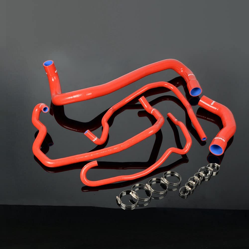 G-PLUS Intercooled Silicone Radiatortube Kit Compatible With 2006 Patrol Can Chassis TD42,Red