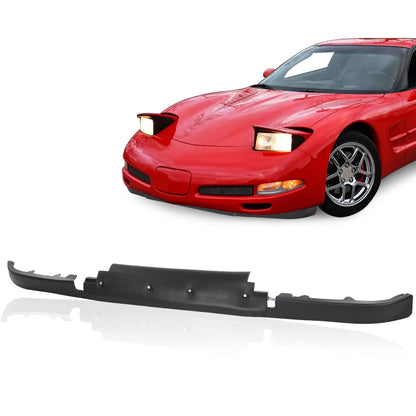 G-PLUS Front Lower Spoiler Air Dam Bundle W/Side Support Compatible with 1997-2004 Chevy C5 Corvette