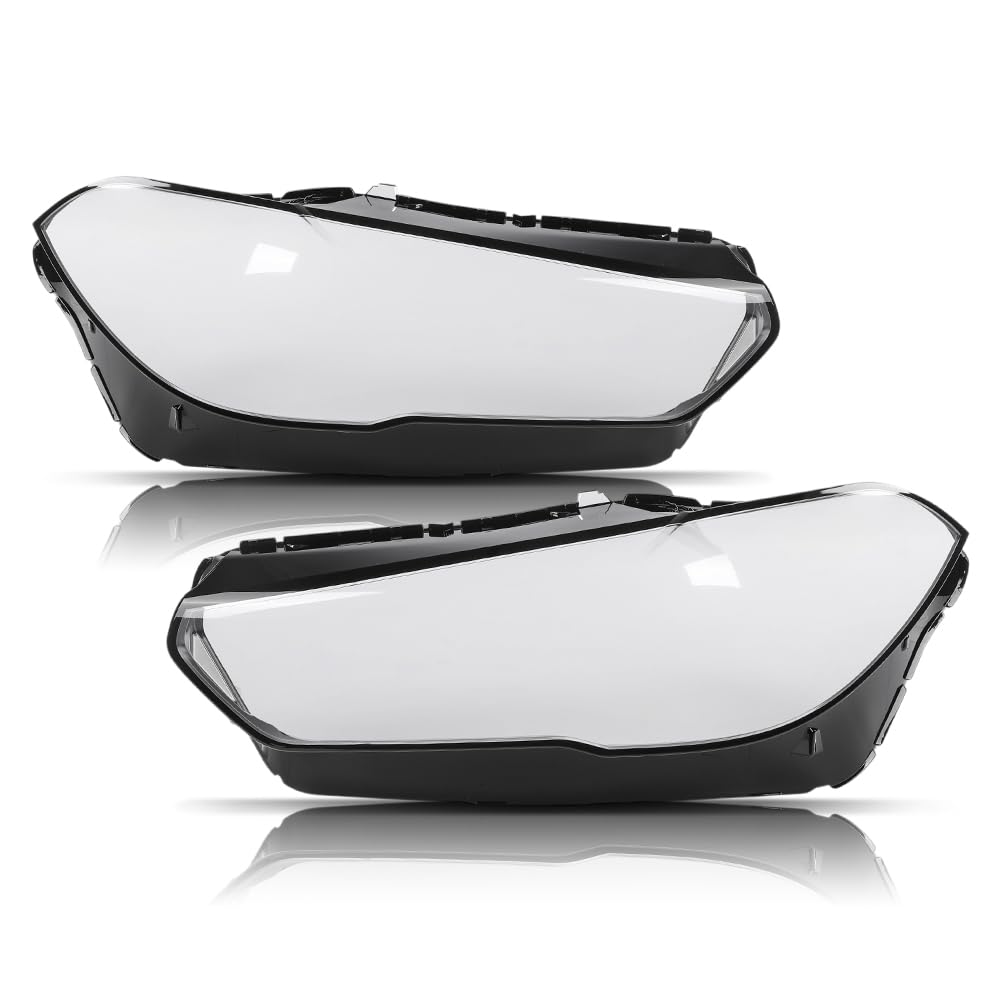 G-PLUS Headlight Lens Cover Compatible with BMW X5 X6 G05 G06 2018-2022 Left & Right Pair Front Headlamp Lens Cover Clear