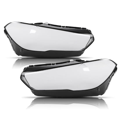 G-PLUS Headlight Lens Cover Compatible with BMW X5 X6 G05 G06 2018-2022 Left & Right Pair Front Headlamp Lens Cover Clear