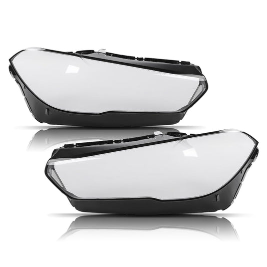 G-PLUS Headlight Lens Cover Compatible with BMW X5 X6 G05 G06 2018-2022 Left & Right Pair Front Headlamp Lens Cover Clear