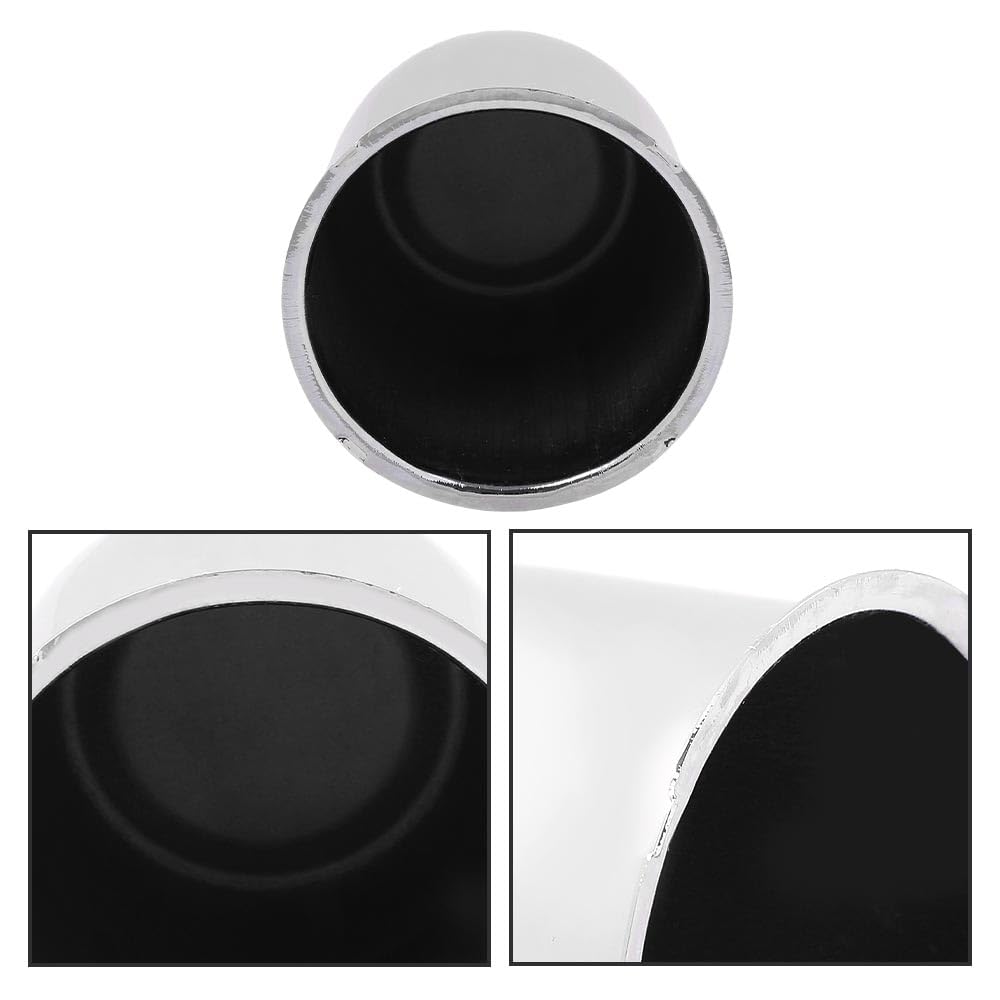 G-PLUS 4pcs Push Through Chrome Wheel Center Caps Fit 3.18" Rims Center Bore Dimensions Only Center Bore Trailer Rim Scratched(Not Fit on OEM Rims)