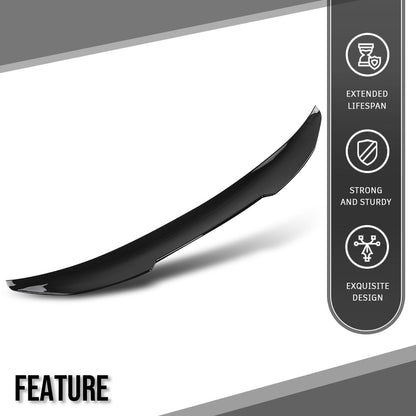 G-PLUS Rear Trunk Spoiler Wing Compatible with BMW 4 Series G22 2 Door Coupe 2021-2025 Not Fit G23 Convertible & G26 Gran Coupe Models/2 Door Convertible Or 4 Door Gran Coupe Models Glossy Black