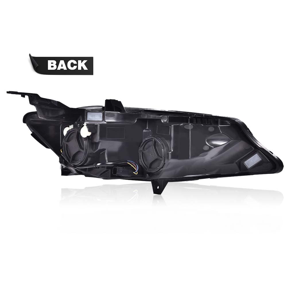 G-PLUS Headlight Assembly Compatible with Chevy Malibu 2019 2020 2021 Left Driver Side Front Halogen Headlamp ‎Clear Lens Black Housing Amber Reflector Bumper Headlamps,faros delanteros