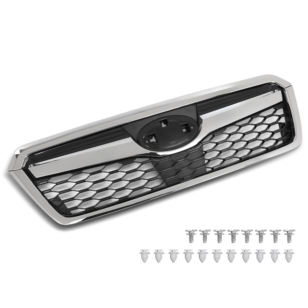 G-PLUS Front Chrome Grille Grill Factory Style Compatible with Subaru Forester 2014-2018 91121SG060, 91121SG040