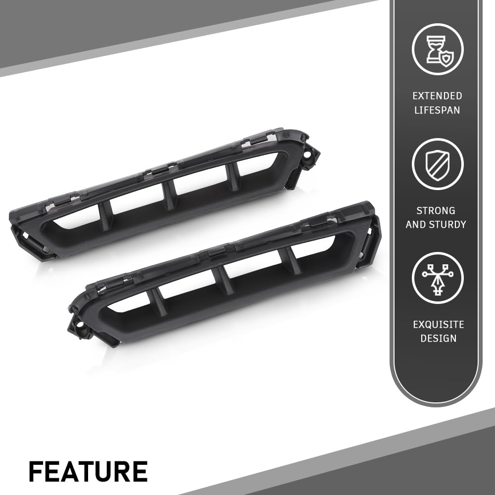 G-PLUS Front Bumper Air Curtain Grille Grill Compatible with Hyundai Elantra 2019-2020 86562F2AA0, 86561F2AA0 ‎Black Left & Right Pair