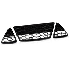 G-PLUS Front Bumper Grille 3PCS for Ford Focus S SE 2012-2014 Honeycomb Mesh