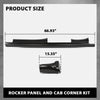 G-PLUS Rocker Panels & Cab Corner Kit 4PCS, Compatible with Chevy Silverado GMC Sierra Pickup 2014-2018 Double Cab