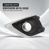 G-PLUS Fog Light Covers Front Driver Left Side Hand Compatible with Buick Envision (submodel: Base, Essence, Preferred, Premium, Premium II) 2019 2020 42489938, GM1038266 Chrome Black