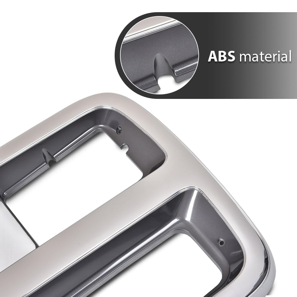G-PLUS Front Headlight Headlamp Bezel Trim Chrome Surround Pair Compatible with Chevy G10 G20(submodel: Beauville, Chevy Van, Sportvan) 1992-1995/Fit Chevy G30 1992-1996 Headlight Bezel Silver