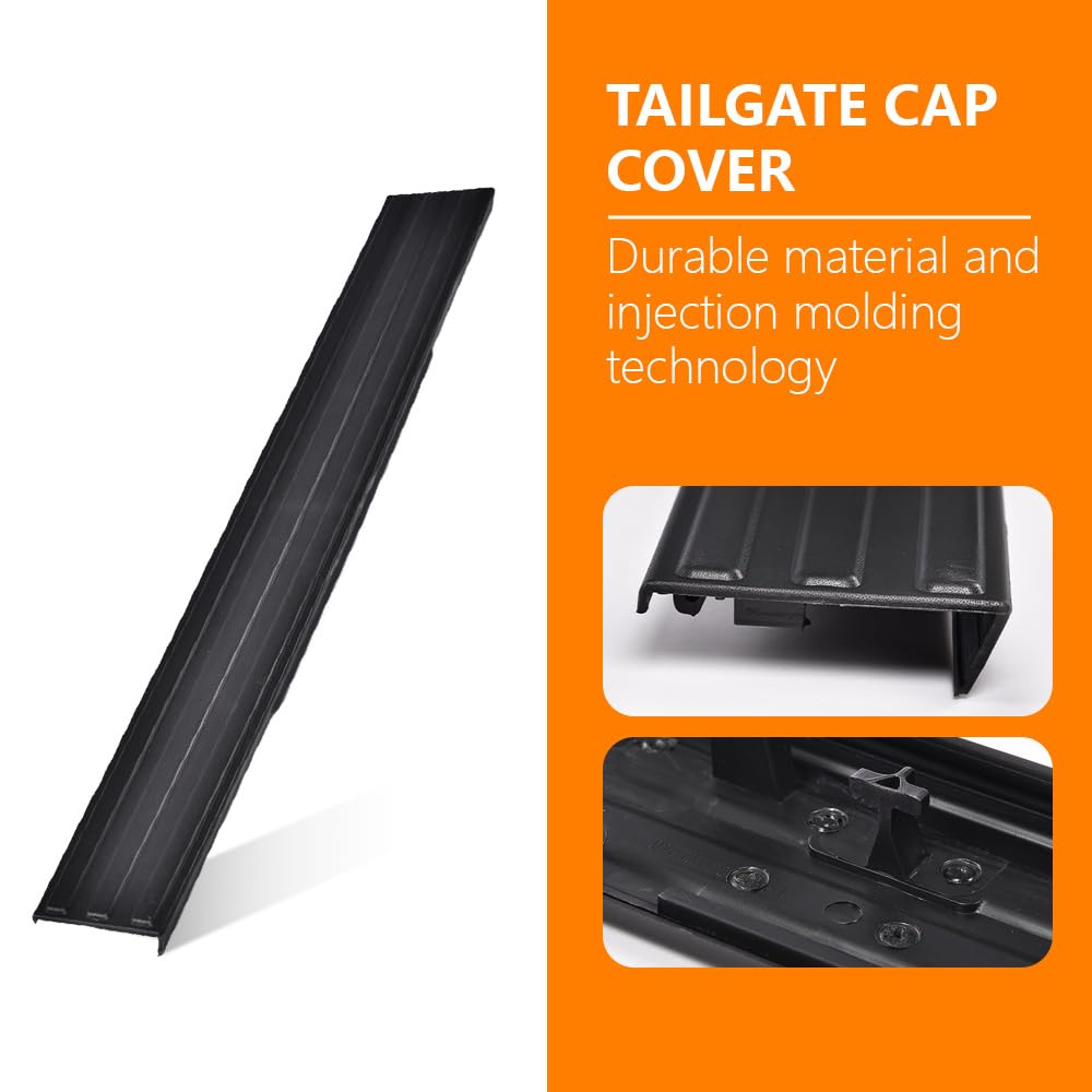 G-PLUS Tailgate Flexible Protector Molding Trim Moulding Compatible with Ford F150 2009-2014 9L3Z9940602BA 9L3Z-9940602-BA(1pcs Tailgate Flexible Flex Step)