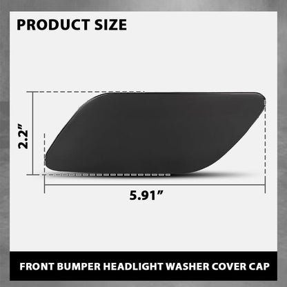 G-PLUS Pair Front Bumper Headlight Washer Cover Cap, Compatible with Audi A6 C7 2012-2017, Left Driver & Right Passenger Side 2PCS, 4G0955275, 4G0955276