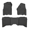 G-PLUS TPE 3PCS Cargo Liners Compatible with 2009-2018 Dodge Ram Crew Cab(NOT Fit Quad Cab & Tradesman),Cargo Liner All Weather Full Cover Protection 1st & 2nd Row Floor Liners Black Accessories Mats