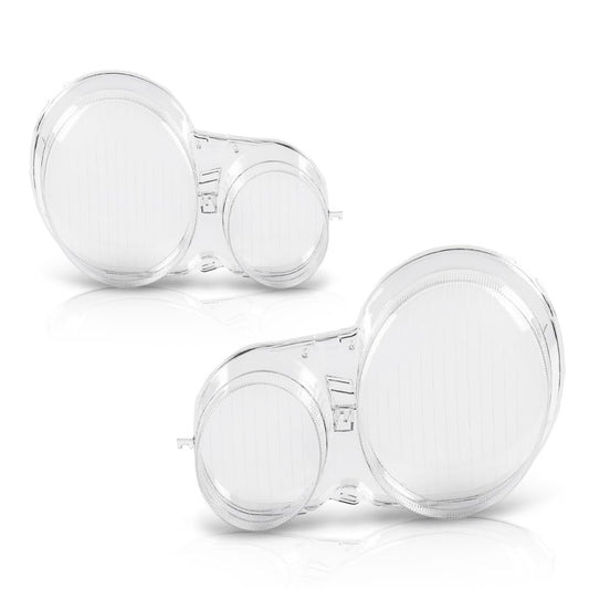 G-PLUS Headlight Lens Cover Compatible with Benz E Class W210 1996-2002 A2108205061, A2108204961 Left & Right Pair Front Headlamp Lens Cover Clear