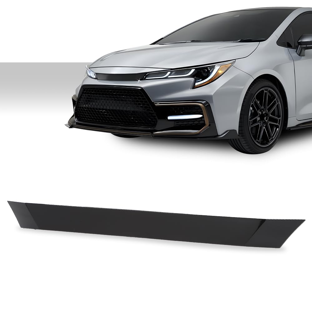 G-PLUS Front Bumper Upper Grille Grill Molding Trim Compatible with Toyota Corolla SE XSE Sedan 2020 2021 2022 Replacement for 5314102180 TO1210115 Glossy Black