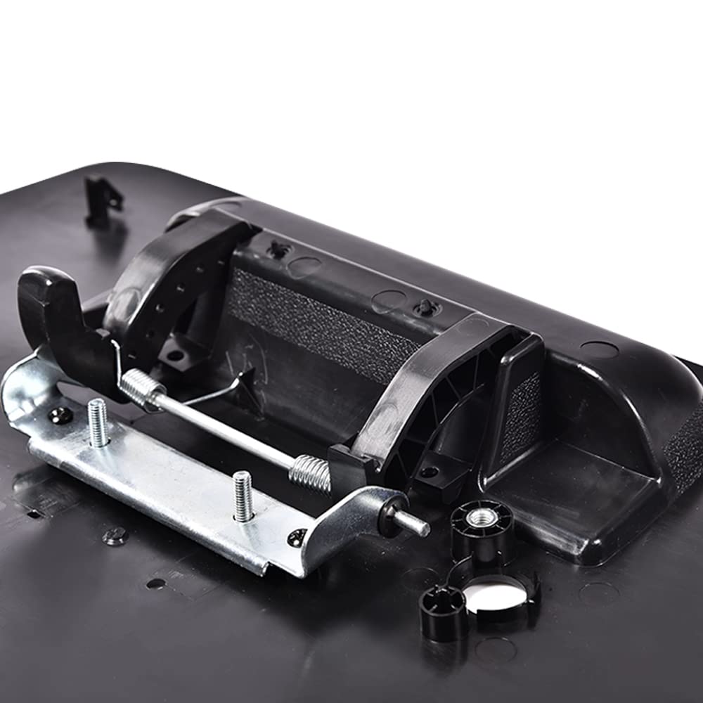 G-PLUS Tailgate Handle with Emblem Provision Replacement for 2004-2012 Nissan Titan Textured Black Lever Lift Gate Rear Outside Replacement 906067S200,NI1915110