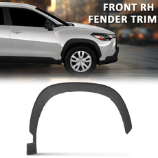 G-PLUS Fender Flare for Toyota Corolla Cross 2022-2023 Front Right Black Close-up View