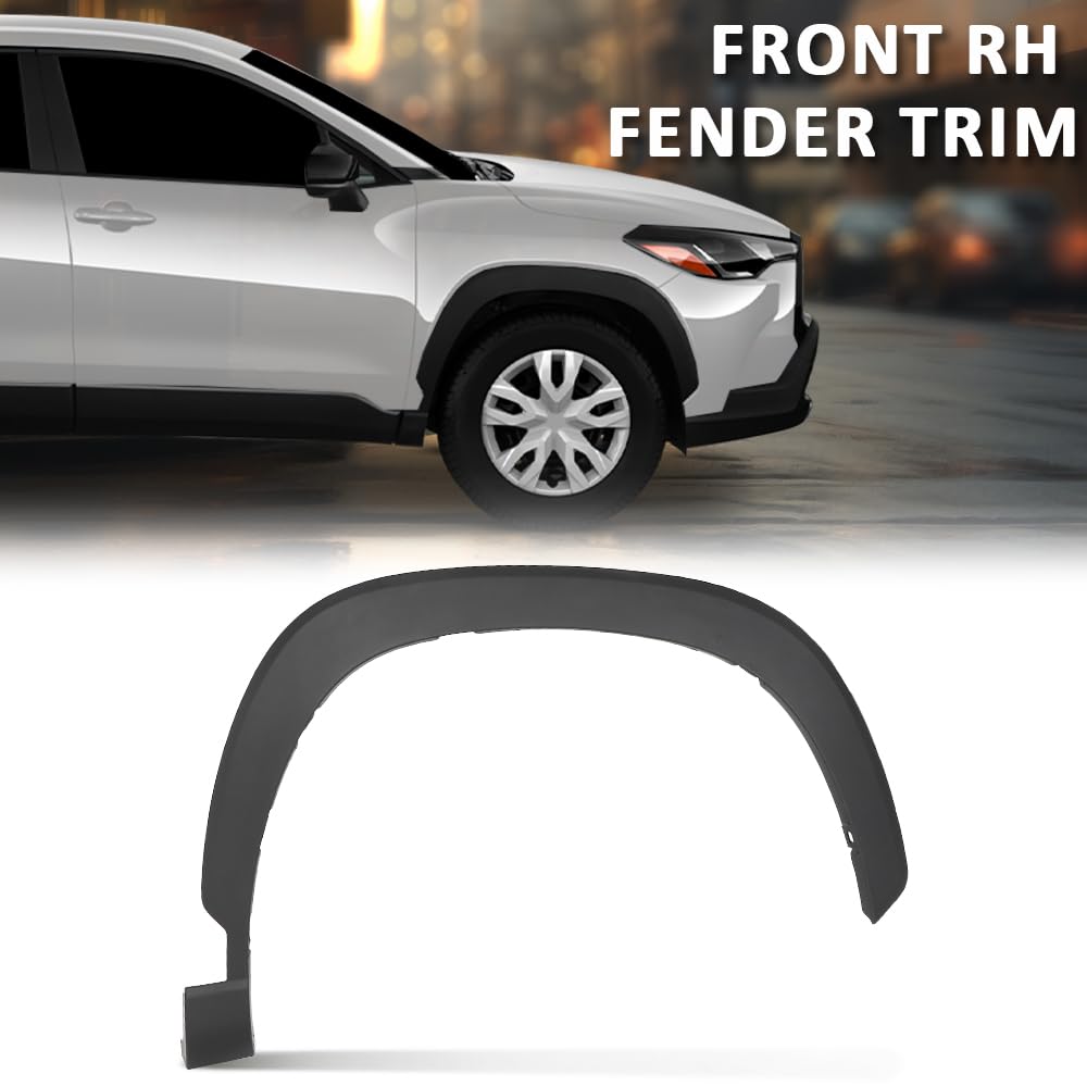 G-PLUS Front Fender Flare RH Side Compatible with Toyota Corolla Cross (submodel: L, LE, XLE) 2022-2023 756010A040, TO1291125