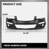 G-PLUS Front Upper Bumper Cover Fascia, Compatible with Chevy Traverse 2013-2017, W/o Parking Aid Sensor Holes, 23328140, GM1014107