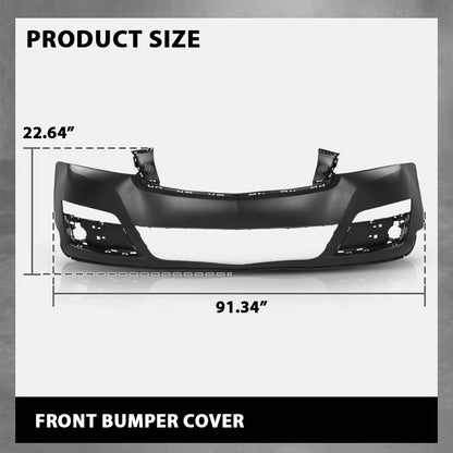 G-PLUS Front Upper Bumper Cover Fascia, Compatible with Chevy Traverse 2013-2017, W/o Parking Aid Sensor Holes, 23328140, GM1014107