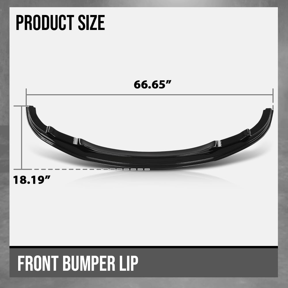 G-PLUS Front Bumper Lip Splitter Spoiler Compatible with BMW 3 Series E92 Coupe, E93 Convertible M Performance Sport Bumper Models 2010-2014 Front Bumper Lip Splitter Gloss Black