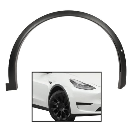 G-PLUS Front Right Passenger Side Fender Flares Compatible with Tesla Model X 2016-2021 FDF-SIV14SBA-PK-MP Wheel Opening Molding Arch Trim Black