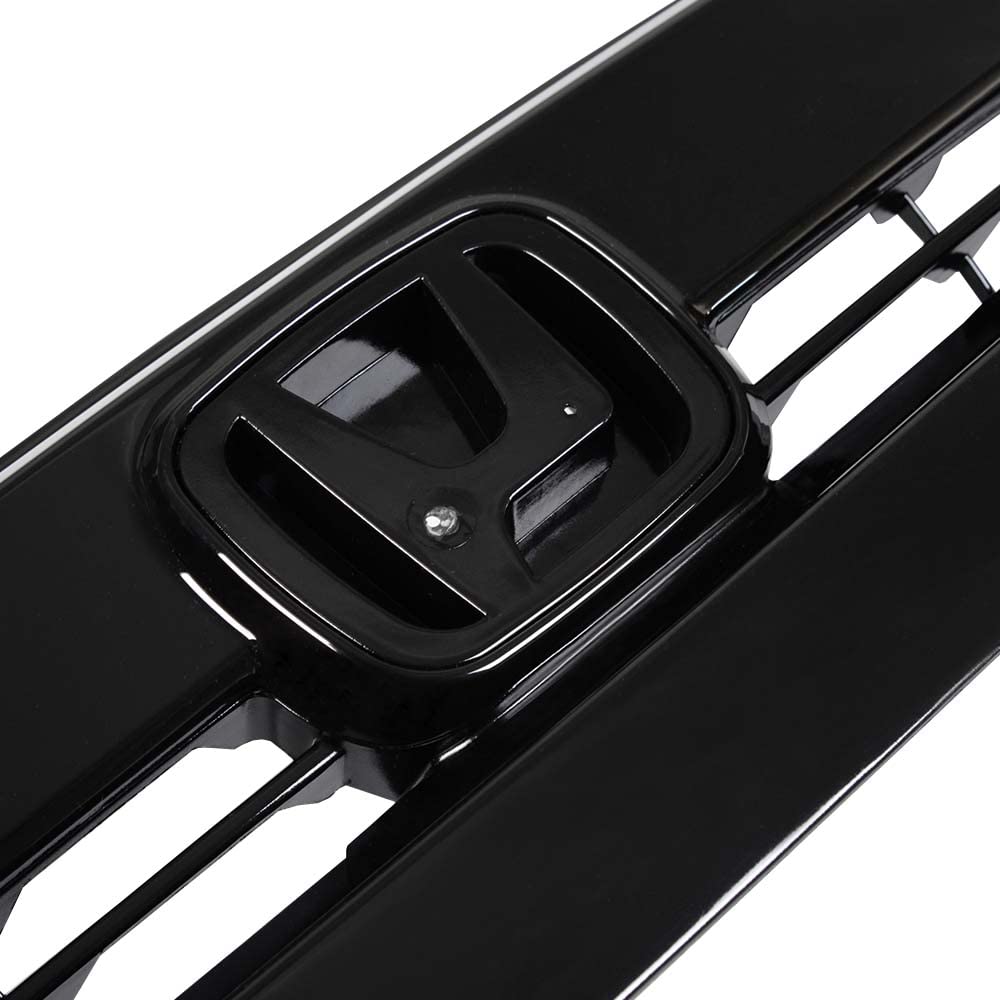 G-PLUS Front Bumper Grille w/Eye Lid Compatible with Honda Civic 10th Gen 2016 2017 2018 Front Upper Hood Grill Factory Style ABS Plastic