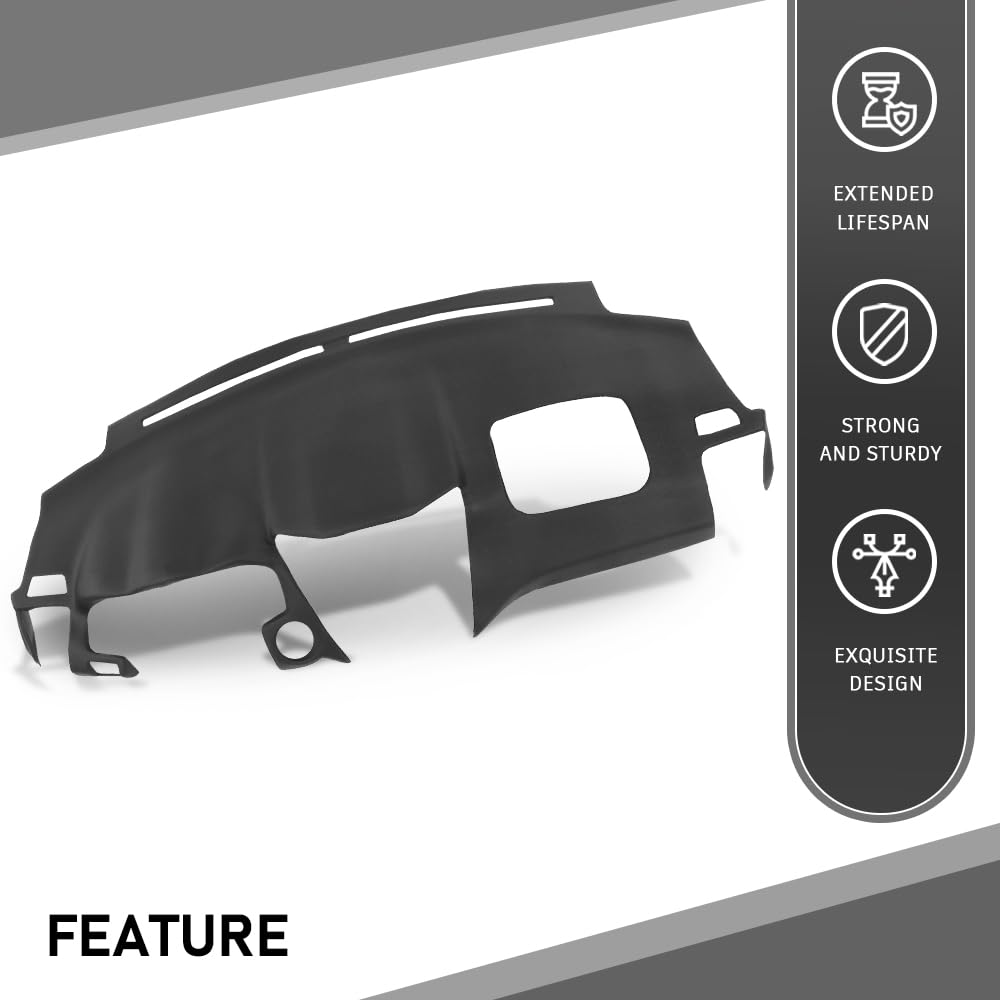 G-PLUS TPE Molded Dash Cover Compatible with RX330 2004-2006/ RX350 2007-2009/ RX400h 2006-2008 Black