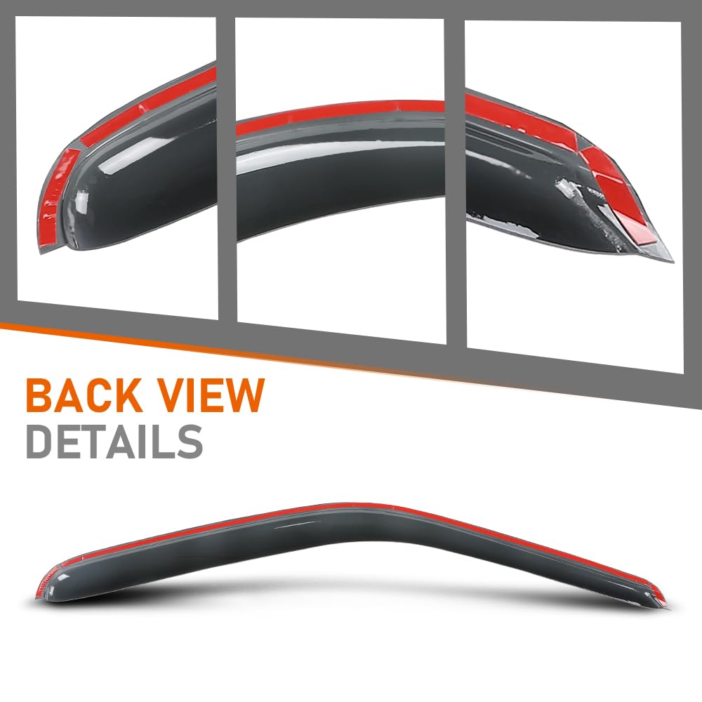 G-PLUS Out-Channel Mount Ventvisor Window Deflectors Compatible with Dodge Ram1500 1994-2001 Fit Dodge Ram 2500 3500(Includes Models w/Towing Mirror) Regular Cab Only 1994-2002 2PCS Smoky