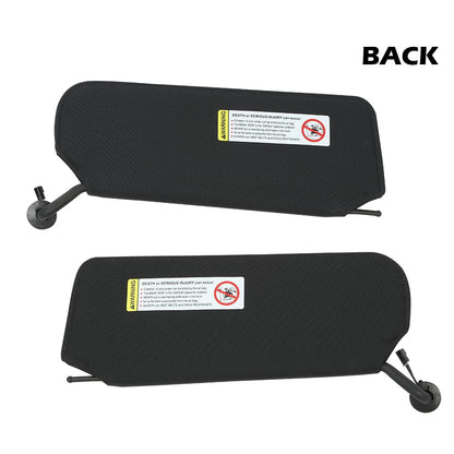 G-PLUS Black Plastic Sun Visor Vanity Mirror Sunvisors Shaded Compatible with Chevy C5 Corvette (8 Cyl, 5.7L) 1997-2004 10442033 10442034 1Pair Sunshading Board