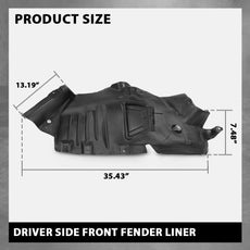 G-PLUS Fender Liner for Benz E350 E550 2010-2013 Front Left Additional Angle