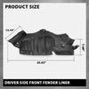 G-PLUS Fender Liner Front Left Side Compatible with Benz E350 E550 Base 4Matic 2-Door Coupe Convertible 2010-2013 2076901830