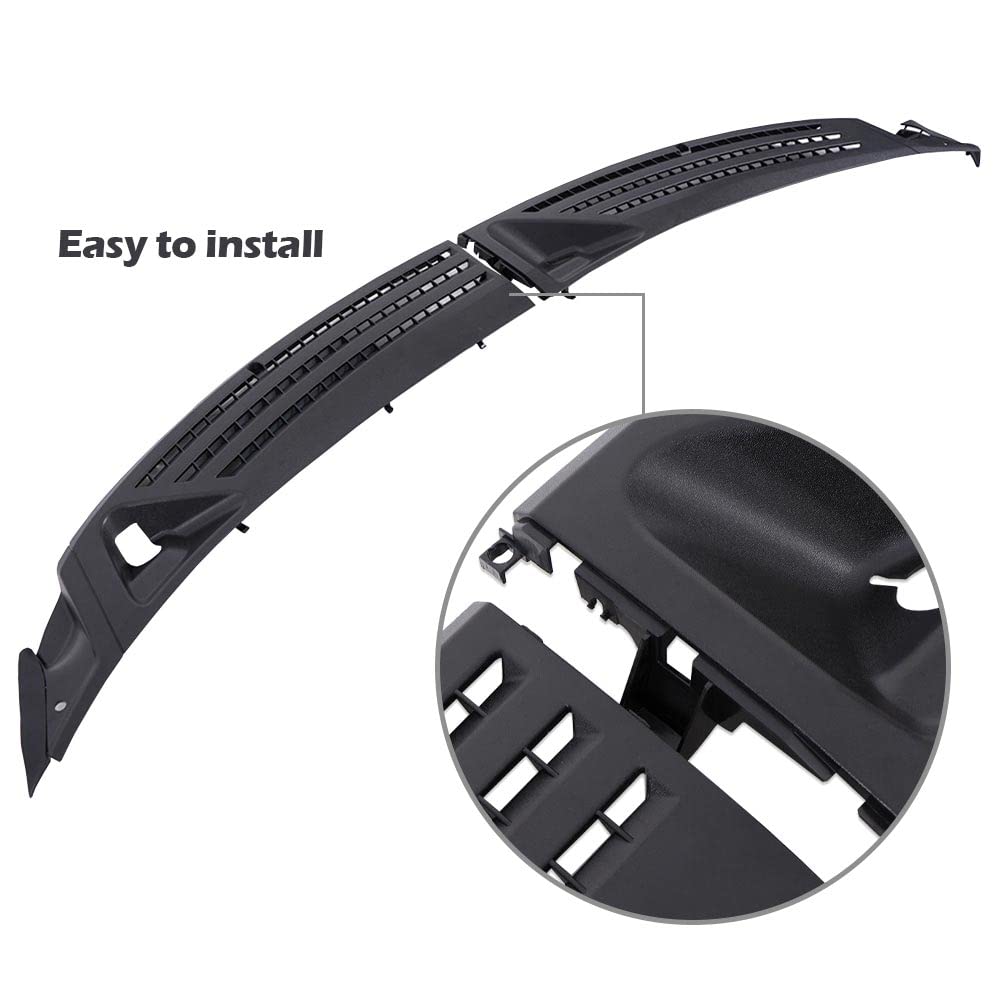 G-PLUS Outer Windshield window Wiper Cowl Cover Panel Compatible with Ford F150 2004-2008 Outer Wiper Cowl Vent Grille Left & Right 2Pcs Kit 4L3Z-15022A69-AA 4L3Z-15022A68-BA