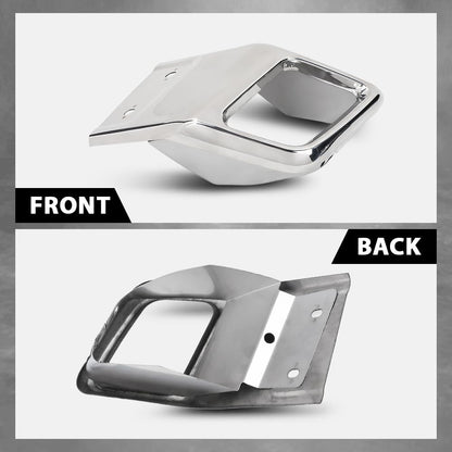 G-PLUS Rear Bumper Exhaust Tube Trim Compatible with Range Rover Evoque 2010-2018 Only Fit Dynamic Model (With Square Exhausts)