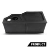 G-PLUS 12" Center Console Subwoofer Box Compatible with Chevy/GM Crew Cab 2014-2018 Black