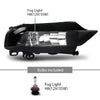G-PLUS Fog Light Lamp Left Driver & Right Passenger Pair Compatible with Audi A3/ A3 Quattro 2015-2016 AU2592120, AU2593120, 8V0941699E, 8V0941699B, 8V0941700E, 8V0941700B 2PCS Black