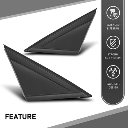 G-PLUS Pair Window Mirror Fender Corner Molding Cap Triangle, Compatible with Ford Focus 2012-2018, LH & RH Side 2PCS, CP9Z16004A, CP9Z16003A