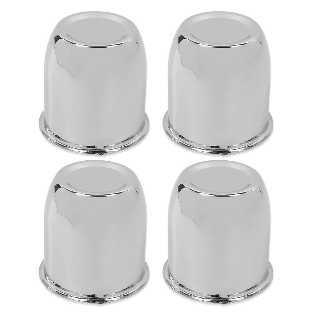 G-PLUS 4pcs Push Through Chrome Wheel Center Caps Fit 3.18" Rims Center Bore Dimensions Only Center Bore Trailer Rim Scratched(Not Fit on OEM Rims)