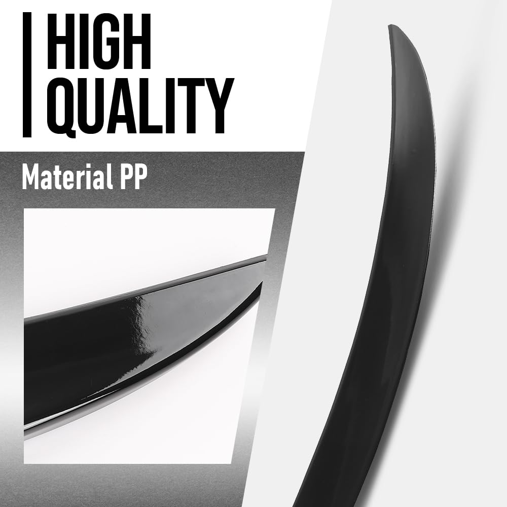 G-PLUS Rear Trunk Spoiler Wing Compatible with BMW G30 5 Series 4 Door Sedan 2017-2023 Compatible with BMW F90 M5 2018-2023 Rear Trunk Spoiler Wing Lip Glossy Black