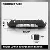 G-PLUS Bumper Cover Front Lower Compatible with Cadillac XT4 2019-2023 With Sensor Holes Black