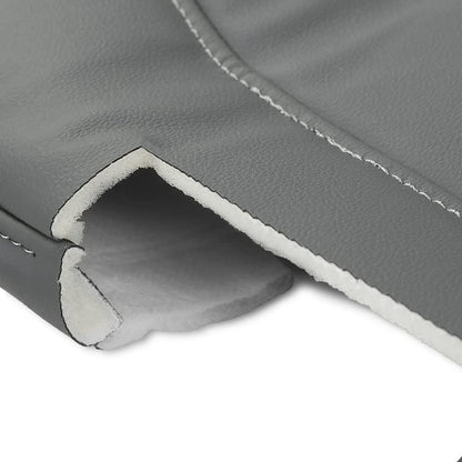 G-PLUS Leather Center Console Lid Armrest Jump Seat Cover Gray Compatible with 2013-2018 Dodge Ram