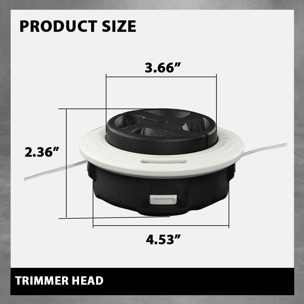 G-PLUS 5pcs C26-2 Trimmer Head Replacement Auto Cut Fit Stihl FS55, FS56, FS70, FS80, FS85, FS87, FS89, FS90, FS91, FS94, FS100, FS111, FS120 Black and White