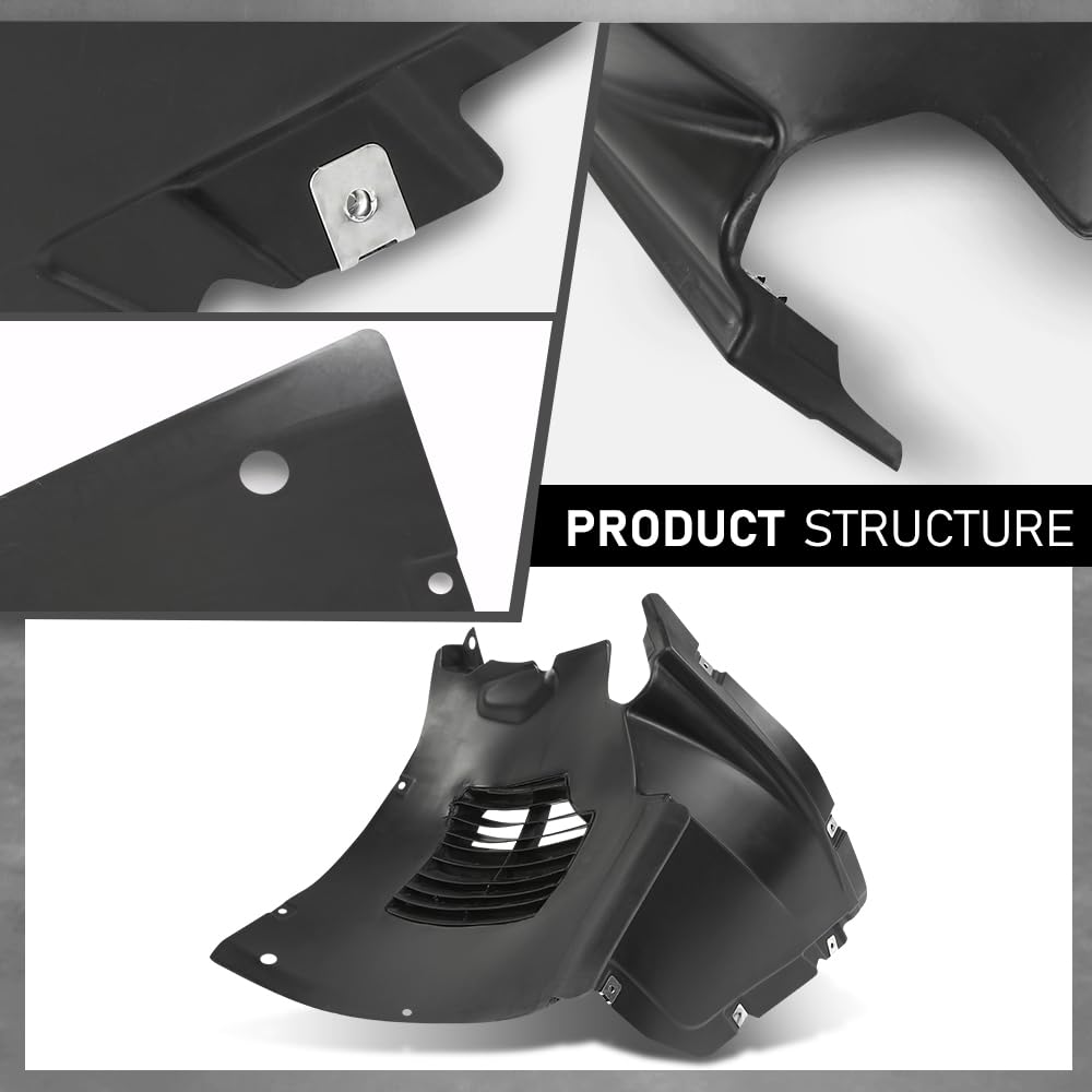 G-PLUS Wheel Housing Fender Liner Left Front Compatible with Porsche Panamera 2010-2016 97050412323