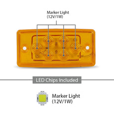 G-PLUS LED Cab Lights 5PCS for Freightliner Century Columbia Volvo Trucks Amber Product Specifications
